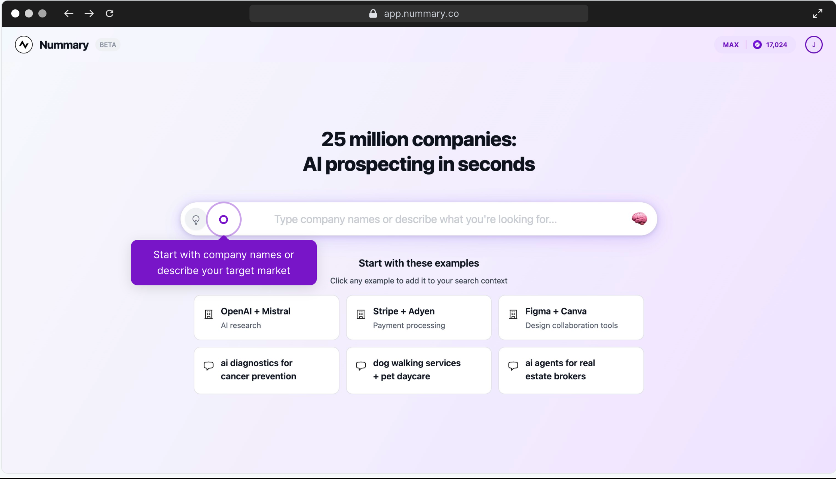 Nummary AI Competitor Search - Image 1